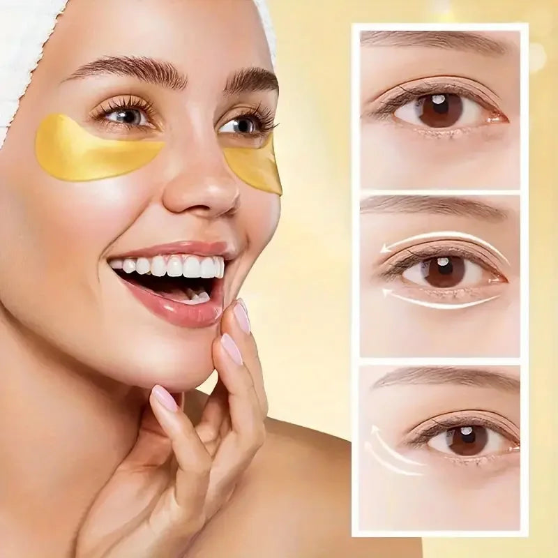 Veloura™ Eye Glow Patches – 24K Gold Collagen (60 pcs)
